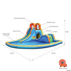 MW Bounceland Cascade Water Slides And Large Pool -MindWare SHOP bounceland cascade water slides and large pool14097509 a02