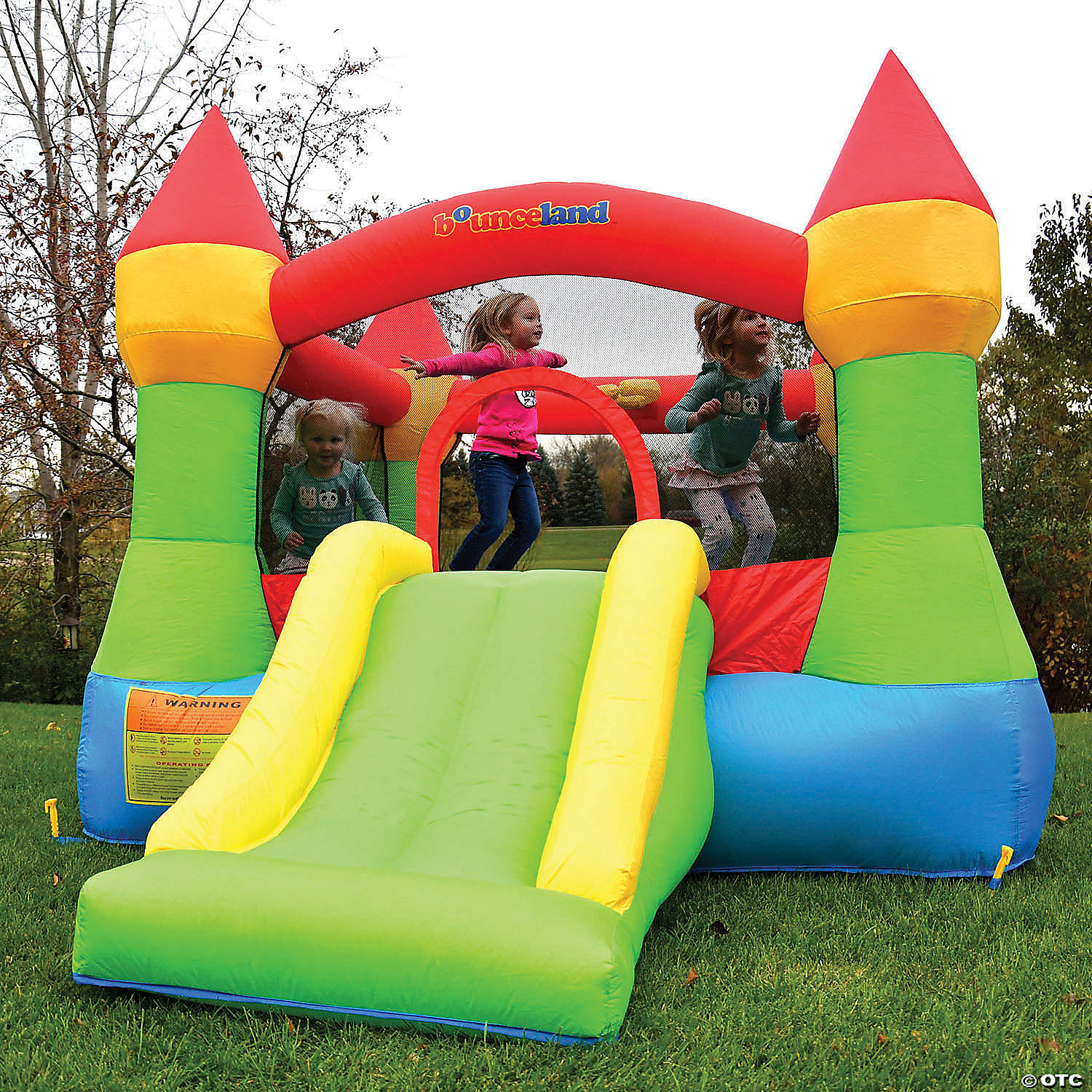 Bounceland Castle Bounce House with Hoop and Slide MW Bounceland Castle Bounce House With Hoop And Slide -MindWare SHOP bounceland castle bounce house with hoop and slide14097506 a05