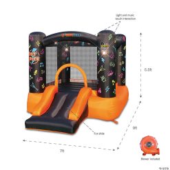 MW Bounceland Kidz Rock Bounce House With Lights And Sound Interaction -MindWare SHOP bounceland kidz rock bounce house with lights and sound interaction14097493 a01
