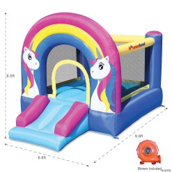 MW Bounceland Rainbow Unicorn Bounce House And Slide 3 MW Bounceland Rainbow Unicorn Bounce House And Slide -MindWare SHOP bounceland rainbow unicorn bounce house and slide14097508 a01