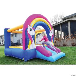 MW Bounceland Rainbow Unicorn Bounce House And Slide 6 MW Bounceland Rainbow Unicorn Bounce House And Slide -MindWare SHOP bounceland rainbow unicorn bounce house and slide14097508 a04