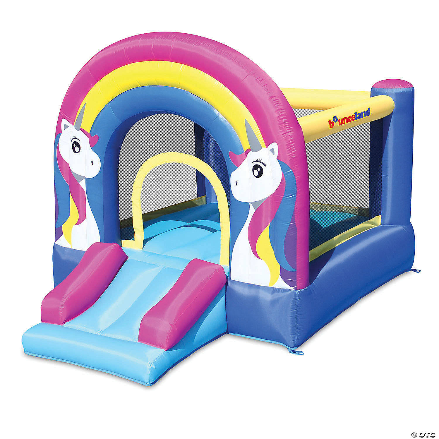Bounceland Rainbow Unicorn Bounce House and Slide MW Bounceland Rainbow Unicorn Bounce House And Slide -MindWare SHOP bounceland rainbow unicorn bounce house and slide14097508