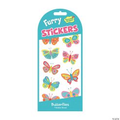 MW Butterflies Furry Stickers: Pack Of 12