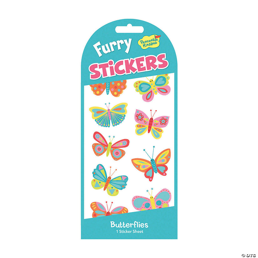 Butterflies Furry Stickers: Pack of 12 MW Butterflies Furry Stickers: Pack Of 12 -MindWare SHOP butterflies furry stickers pack of 12stk220