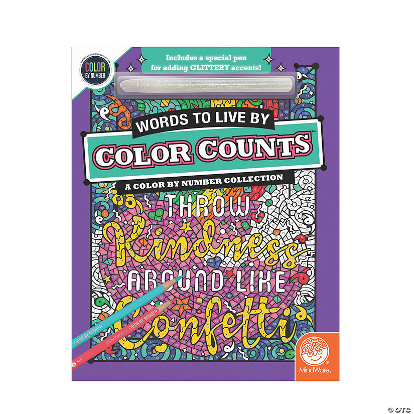 Color by Number Color Counts: Glitter Words to Live By MW Color By Number Color Counts: Glitter Words To Live By -MindWare SHOP color by number color counts glitter words to live by13946342