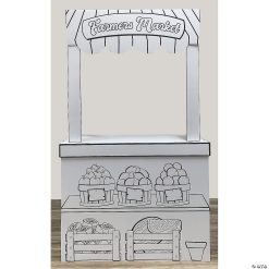 MW Color Your Own Farmers Market Stand And Playhouse