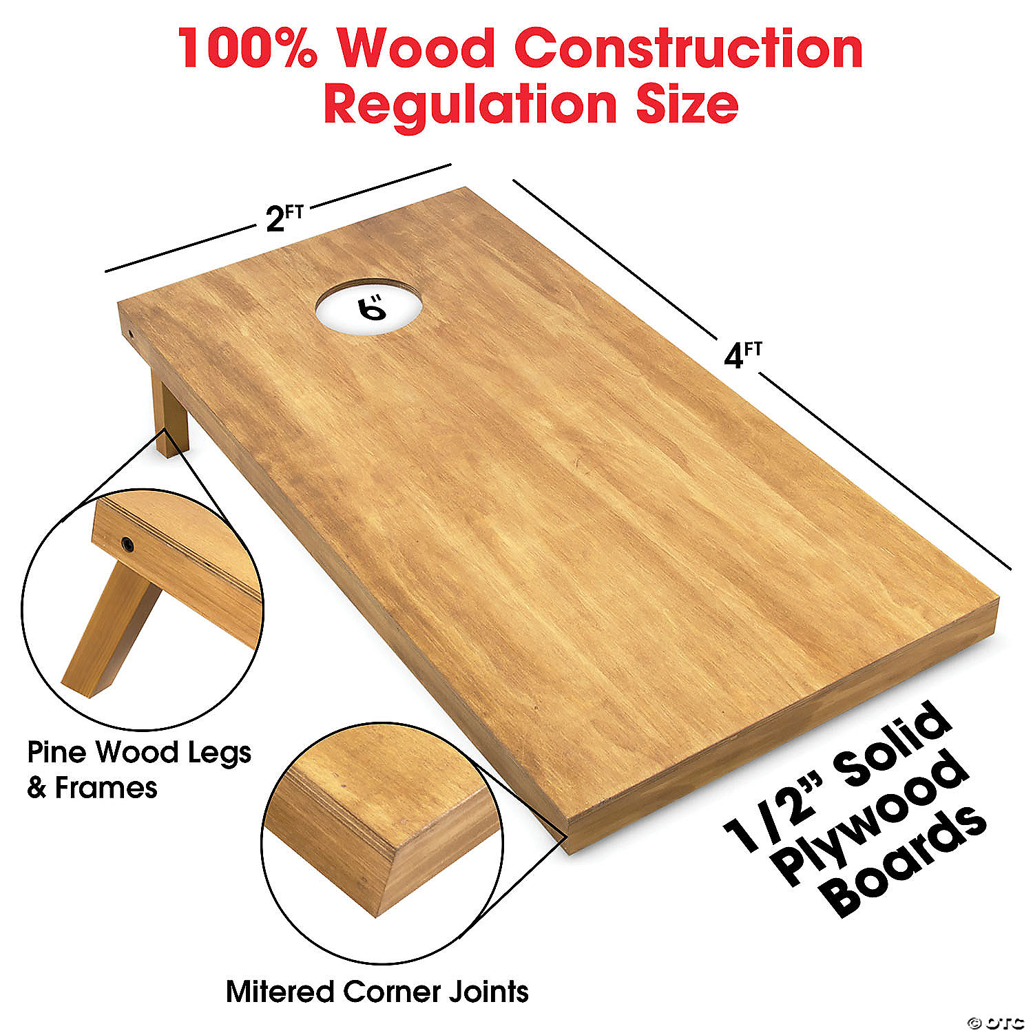 GoSports: 4'x2' Regulation Size Wooden Cornhole Boards Set MW GoSports: 4'x2' Regulation Size Wooden Cornhole Boards Set -MindWare SHOP gosports 4x2 regulation size wooden cornhole boards set14097671 a05