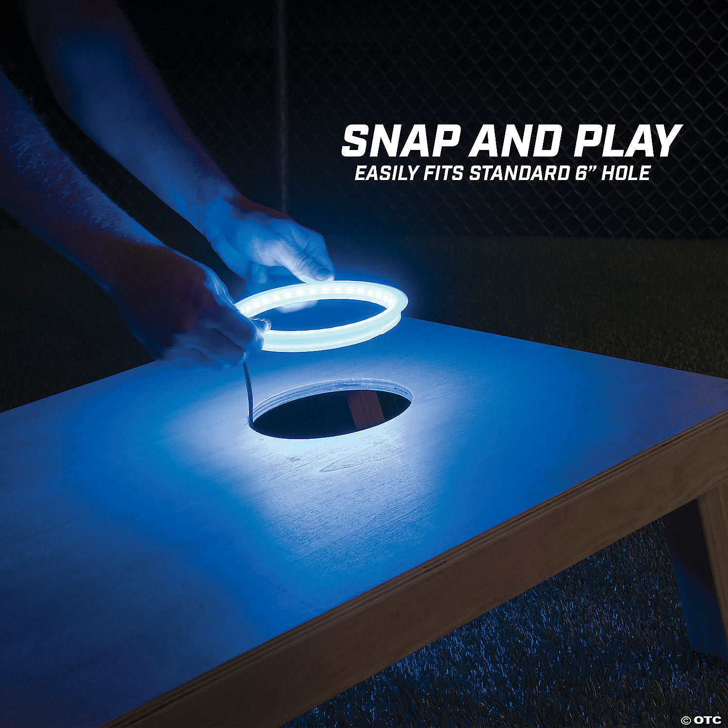 MW GoSports: Cornhole Light Up LED Ring Kit 2pc Set - Blue 4 MW GoSports: Cornhole Light Up LED Ring Kit 2pc Set - Blue - Image 2