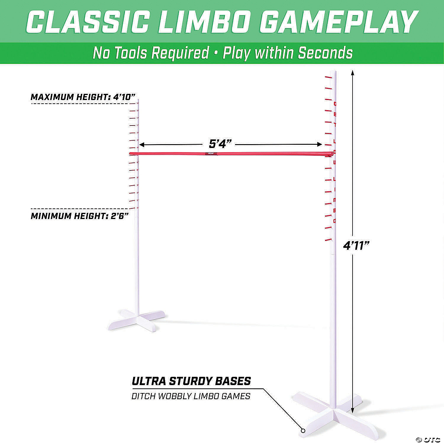 MW GoSports: Get Low Limbo Premium Wooden Limbo Game 5 MW GoSports: Get Low Limbo Premium Wooden Limbo Game - Image 3