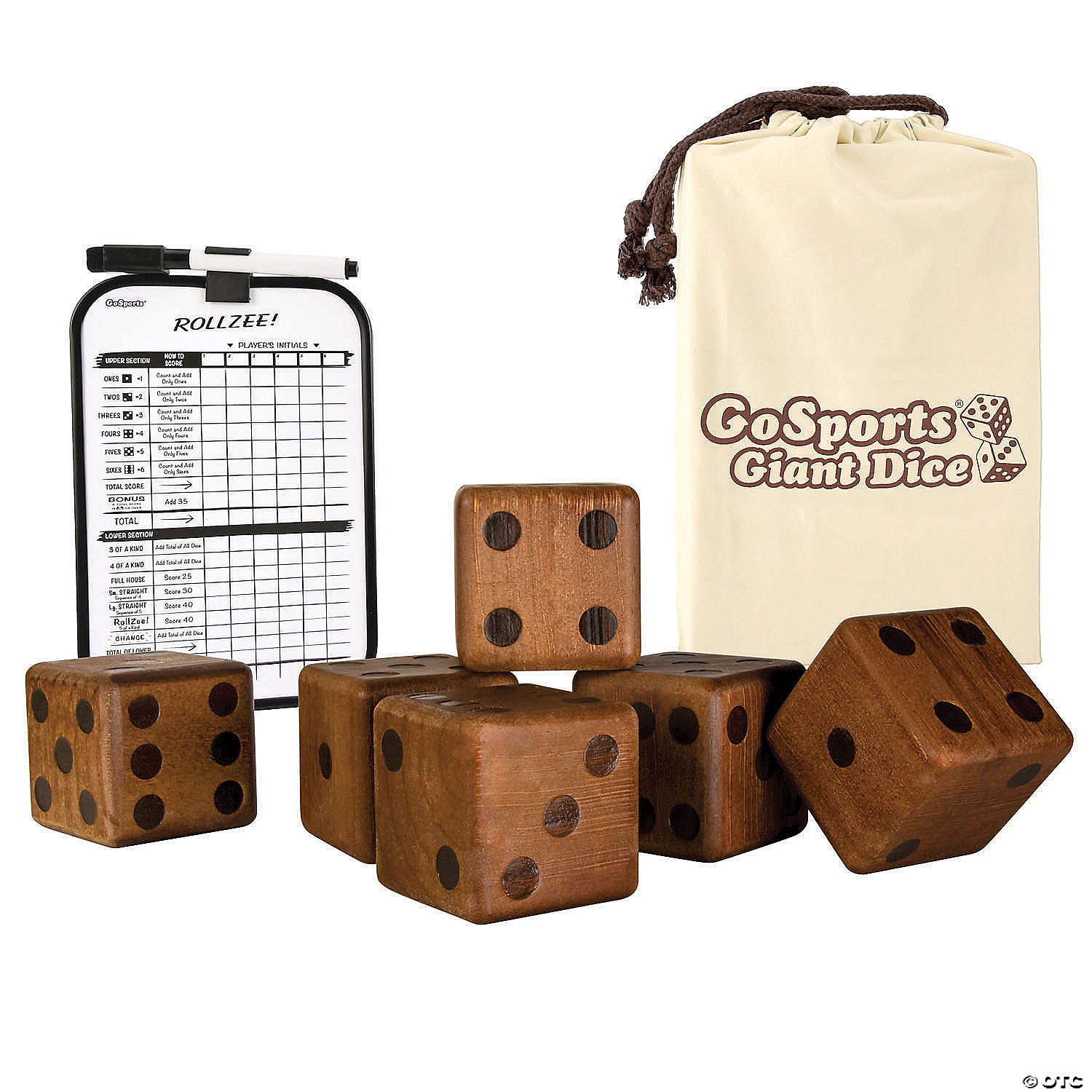 GoSports Giant 3.5" Dark Stain Wooden Playing Dice Set MW GoSports Giant 3.5" Dark Stain Wooden Playing Dice Set -MindWare SHOP gosports giant 3 5 dark stain wooden playing dice set14097643