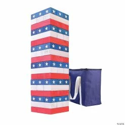 MW GoSports: Giant Stackin' Stars And Stripes Tumbling Tower Game