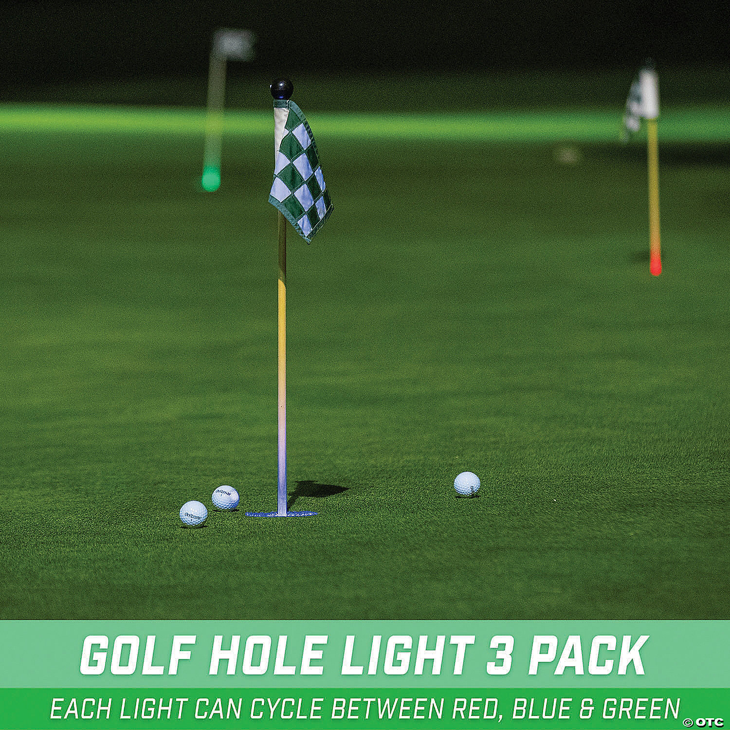 GoSports Light Up Golf Hole Lights: Set of 3 MW GoSports Light Up Golf Hole Lights: Set Of 3 -MindWare SHOP gosports light up golf hole lights set of 314111148 a02