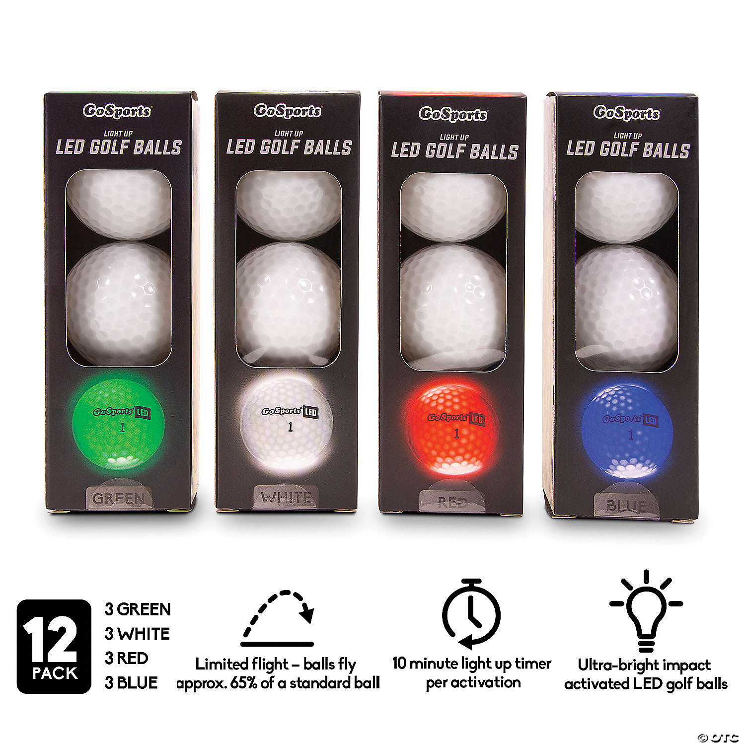GoSports Light Up LED Golf Balls: 12 Pack MW GoSports Light Up LED Golf Balls: 12 Pack -MindWare SHOP gosports light up led golf balls 12 pack14097787 a04