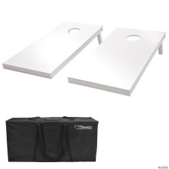 MW GoSports: Regulation Size Wooden Cornhole Set With White Finish - Includes Carrying Case