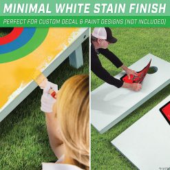 MW GoSports: Regulation Size Wooden Cornhole Set With White Finish - Includes Carrying Case -MindWare SHOP gosports regulation size wooden cornhole set with white finish includes carrying case14111128 a03