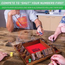 MW GoSports: Shut The Box Premium Wooden Dice Game, Classic 4 Player Family Board Game -MindWare SHOP gosports shut the box premium wooden dice game classic 4 player family board game14111176 a02