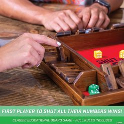MW GoSports: Shut The Box Premium Wooden Dice Game, Classic 4 Player Family Board Game -MindWare SHOP gosports shut the box premium wooden dice game classic 4 player family board game14111176 a03