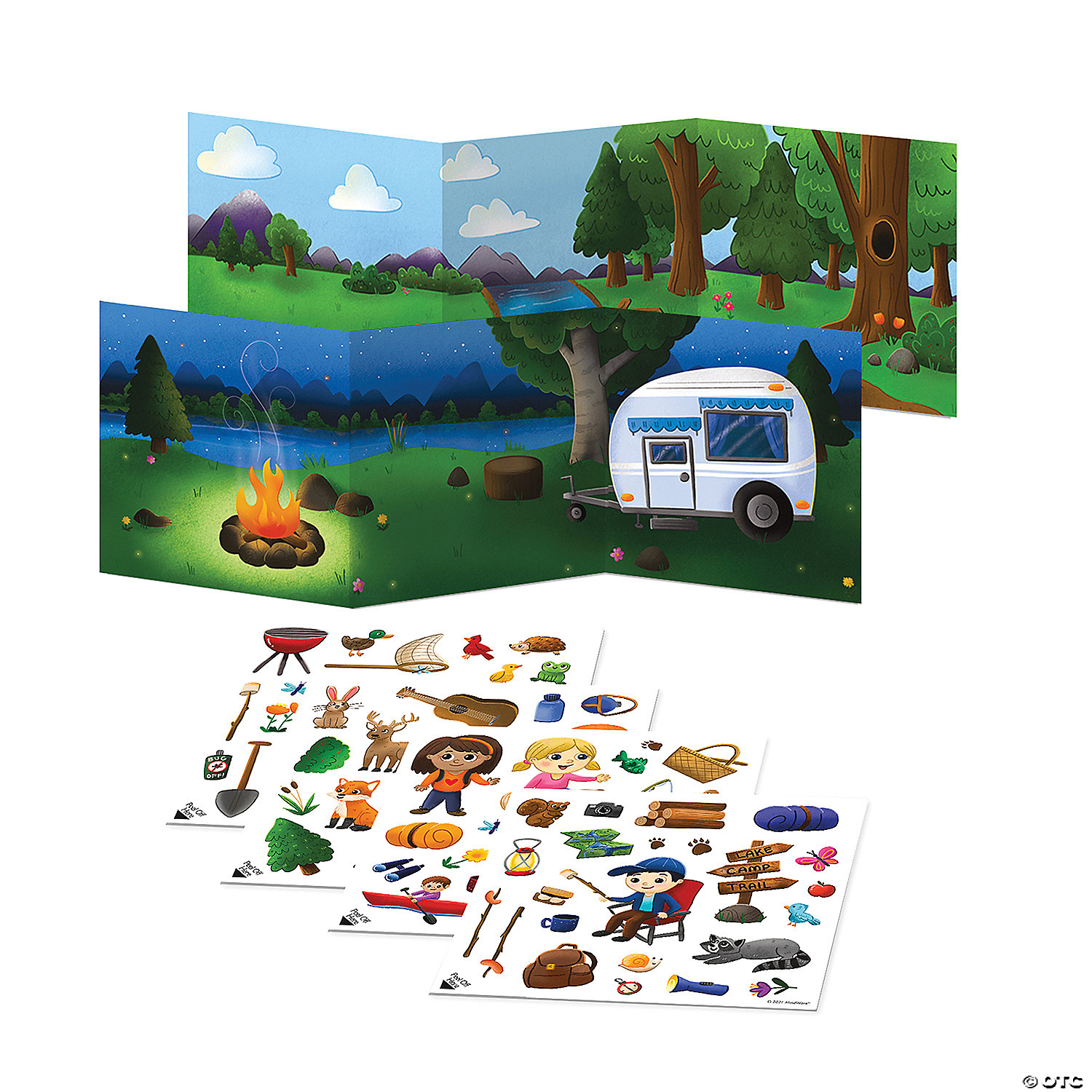 MW Happy Campers Reusable Sticker Tote 5 MW Happy Campers Reusable Sticker Tote - Image 3