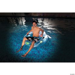 MW Inflatable Purple And Green LED Lighted Floating Lounger 43.25" -MindWare SHOP inflatable purple and green led lighted floating lounger 43 2514094533 a01