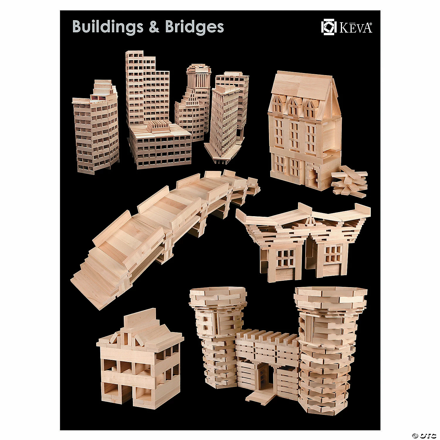 MW KEVA Maple 1,000 Planks In Wood Roller Bin - Image 2