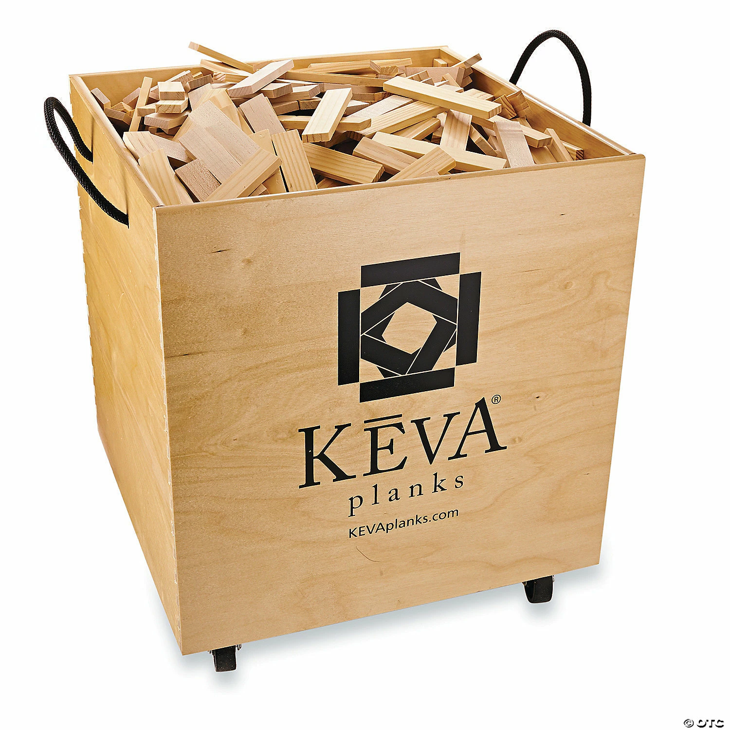MW KEVA Maple 1,000 Planks In Wood Roller Bin