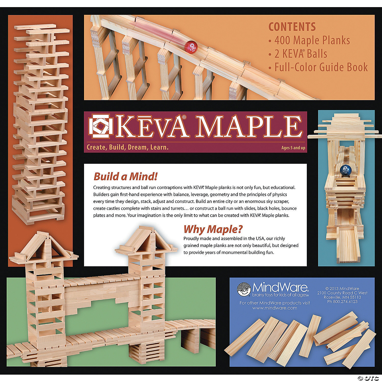 MW KEVA Maple 400 Plank Set 4 MW KEVA Maple 400 Plank Set - Image 2
