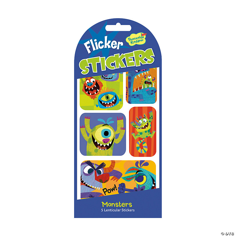 MW Monsters Flicker Stickers: Pack Of 12 3 MW Monsters Flicker Stickers: Pack Of 12