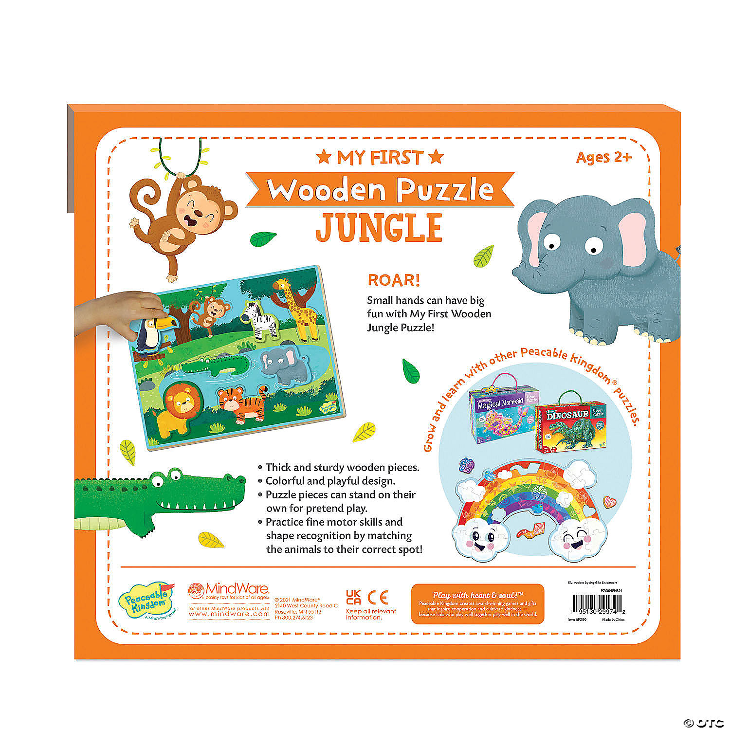 My First Wooden Puzzle: Jungle MW My First Wooden Puzzle: Jungle -MindWare SHOP my first wooden puzzle junglepz60 a05