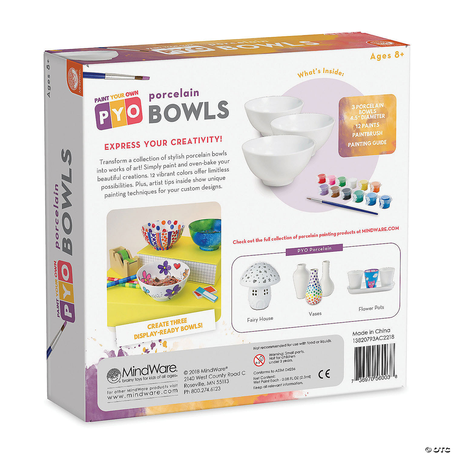 Paint Your Own Porcelain Bowls MW Paint Your Own Porcelain Bowls -MindWare SHOP paint your own porcelain bowls56003 a05