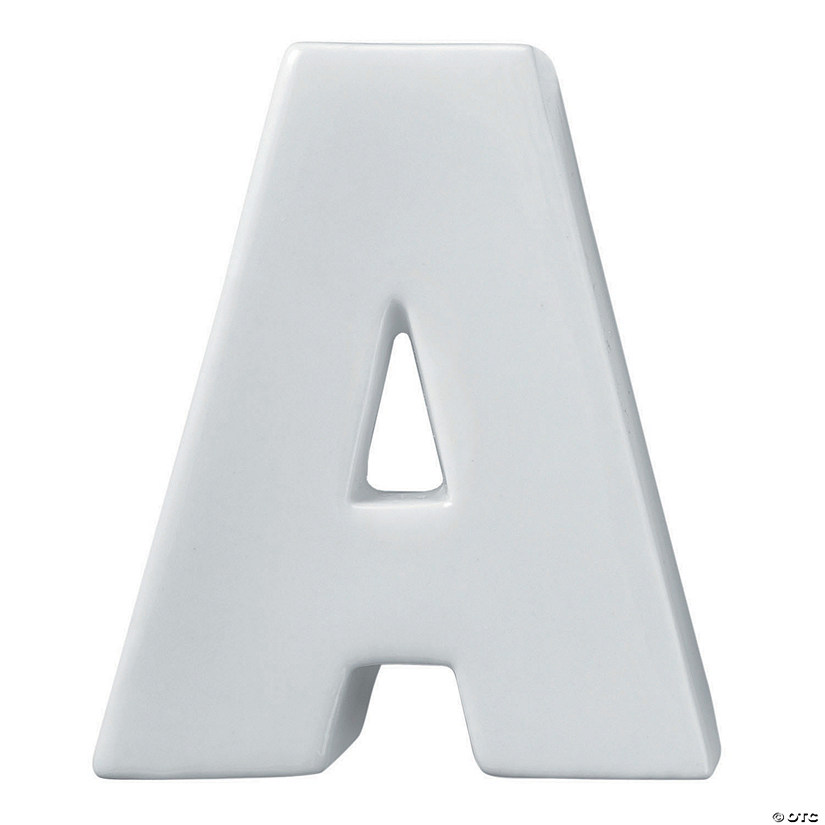 MW Paint Your Own Porcelain Letter A 3 MW Paint Your Own Porcelain Letter A