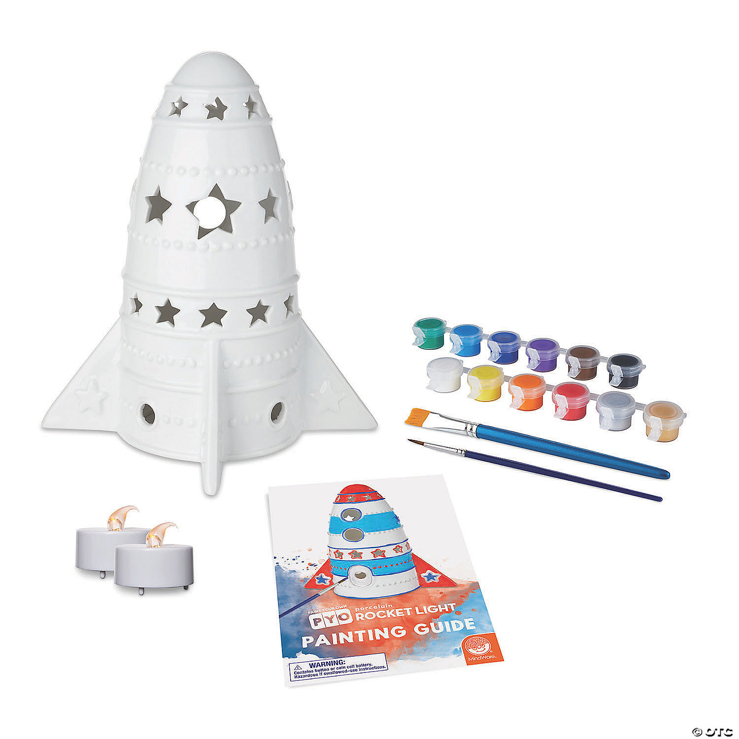 MW Paint Your Own Porcelain Light: Rocket 4 MW Paint Your Own Porcelain Light: Rocket - Image 2