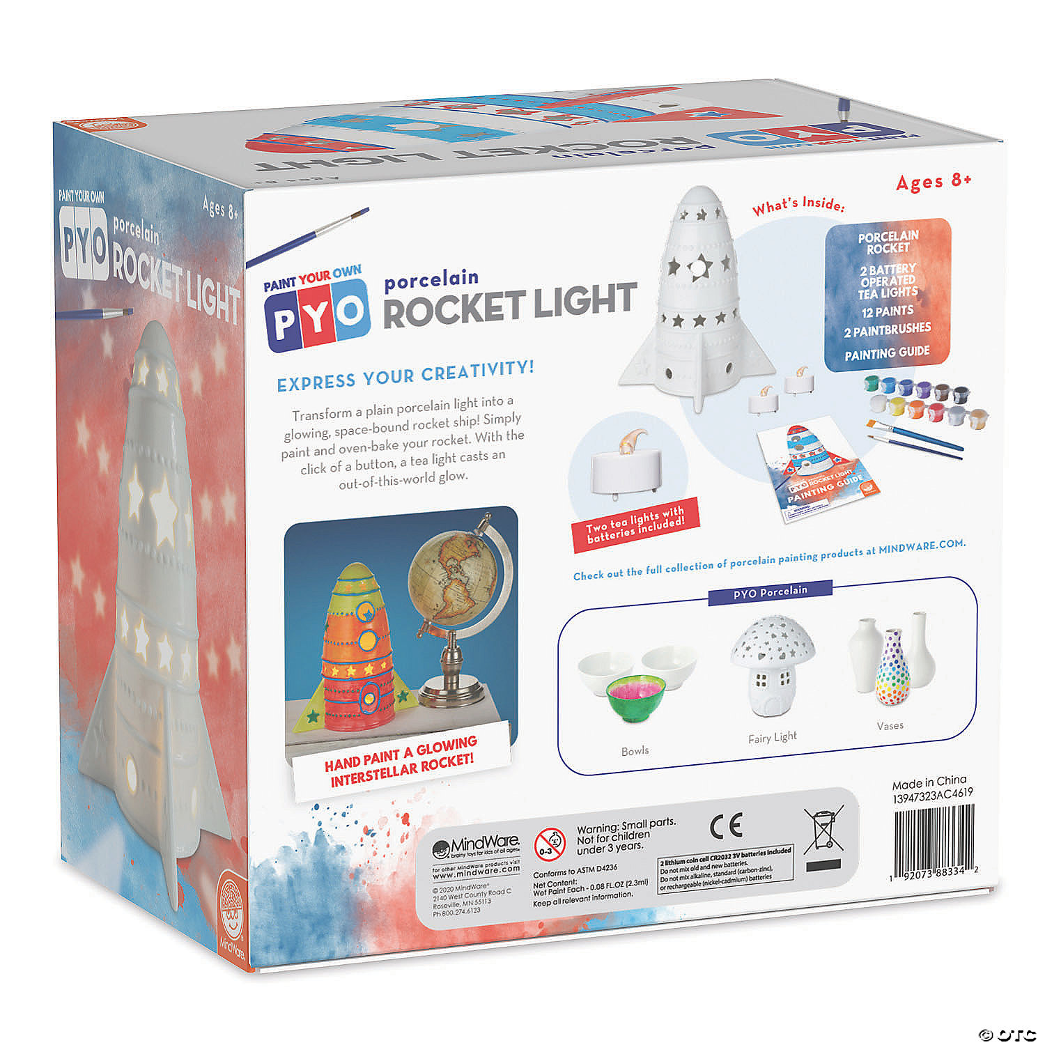 MW Paint Your Own Porcelain Light: Rocket 7 MW Paint Your Own Porcelain Light: Rocket - Image 5