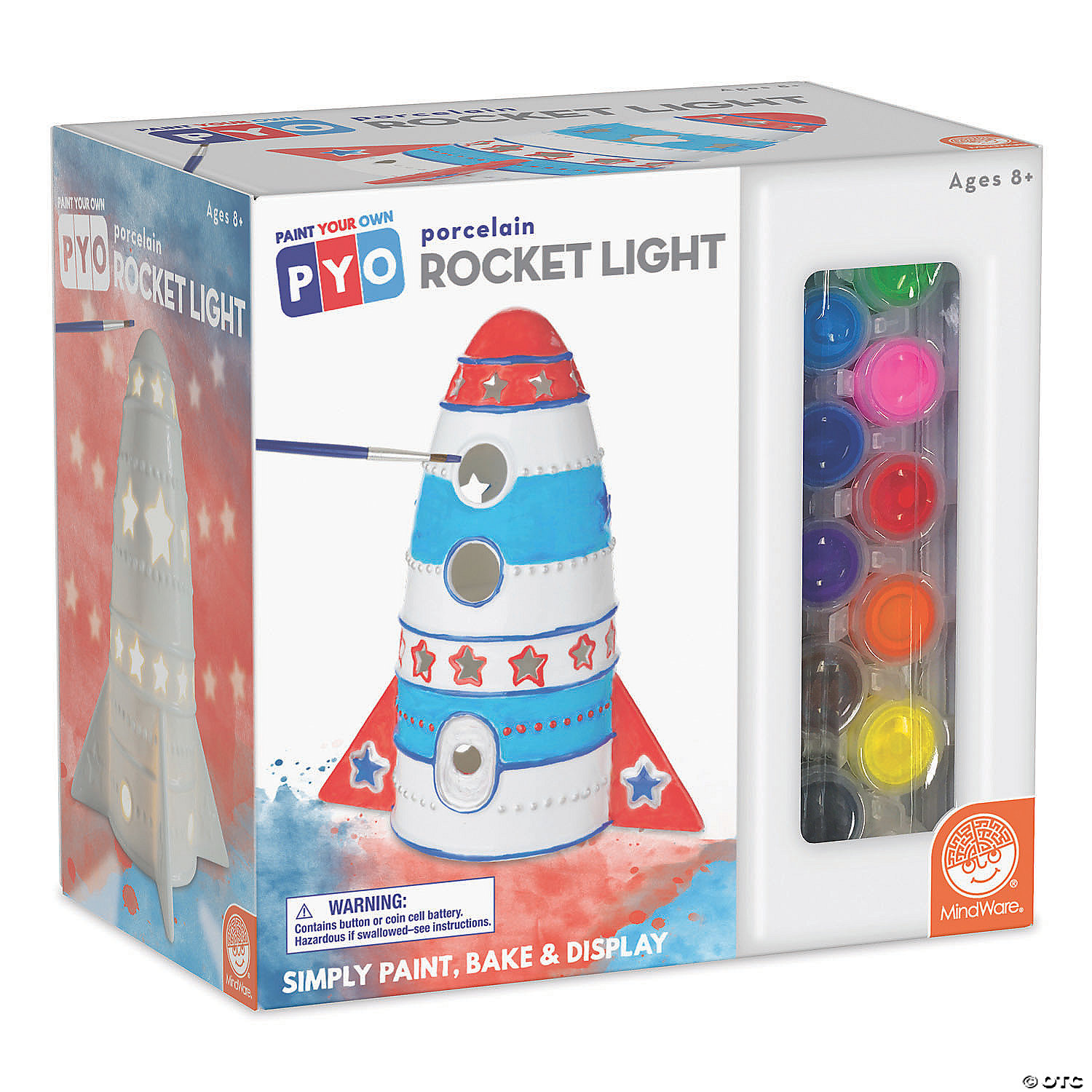 MW Paint Your Own Porcelain Light: Rocket 3 MW Paint Your Own Porcelain Light: Rocket