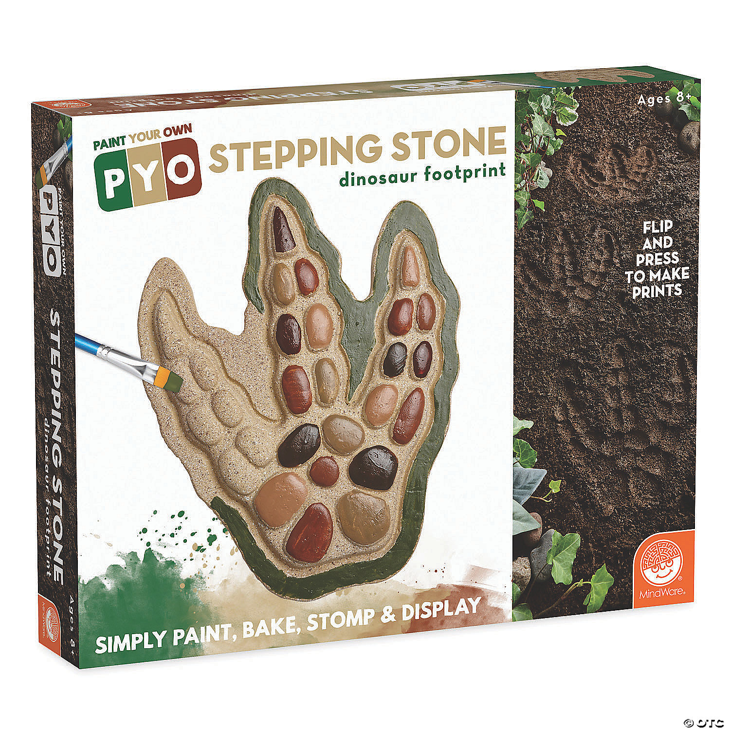 Paint Your Own Stepping Stone: Dinosaur Footprint MW Paint Your Own Stepping Stone: Dinosaur Footprint -MindWare SHOP paint your own stepping stone dinosaur footprint13838209 a05