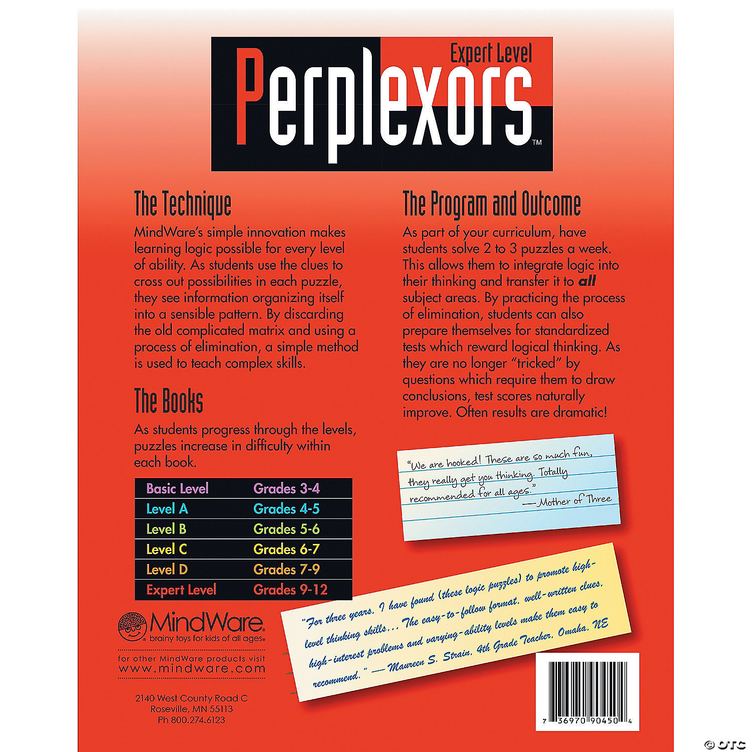 Perplexors: Expert Level MW Perplexors: Expert Level -MindWare SHOP perplexors expert level90450 a01