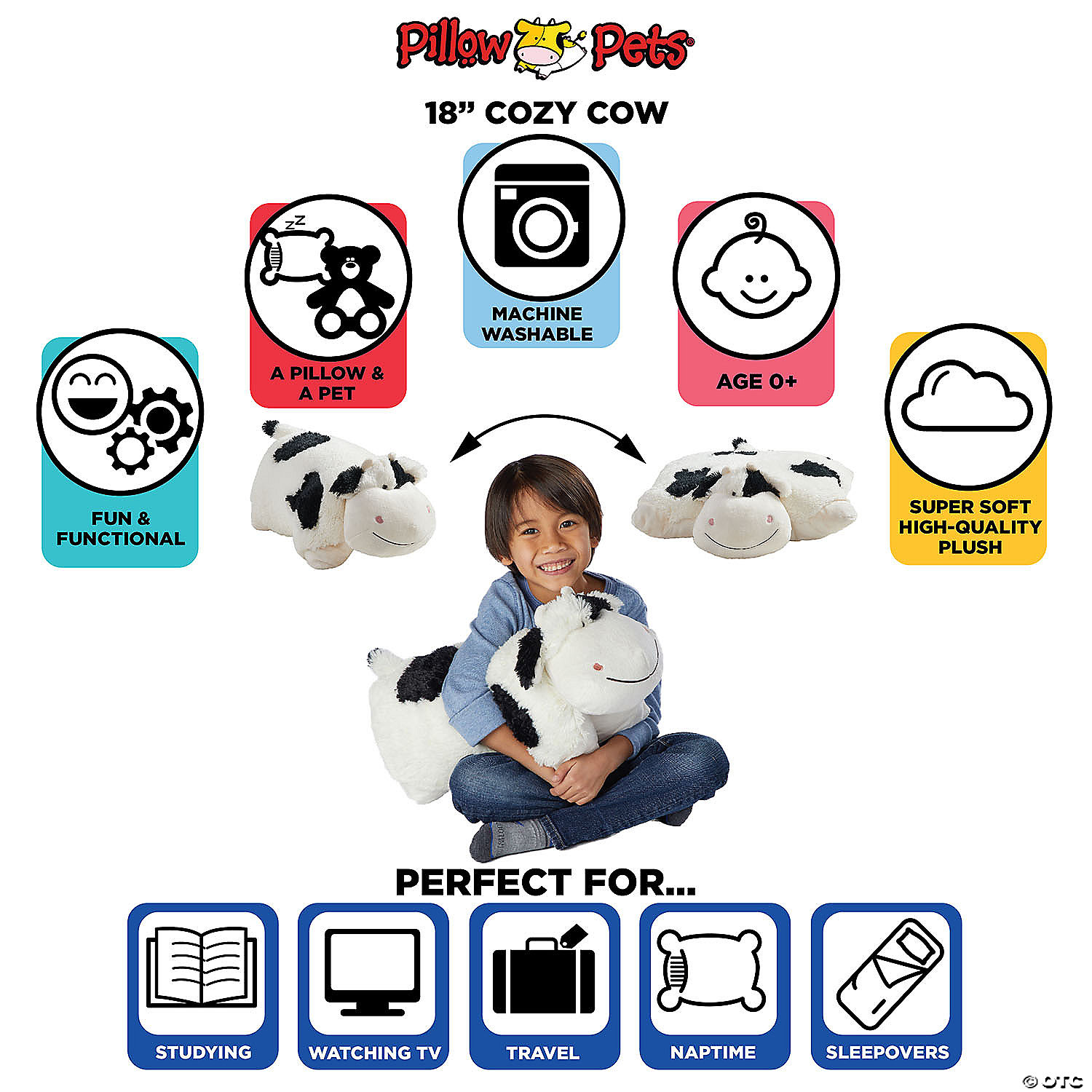 Pillow Pet - Cozy Cow MW Pillow Pet - Cozy Cow -MindWare SHOP pillow pet cozy cow14166785 a03