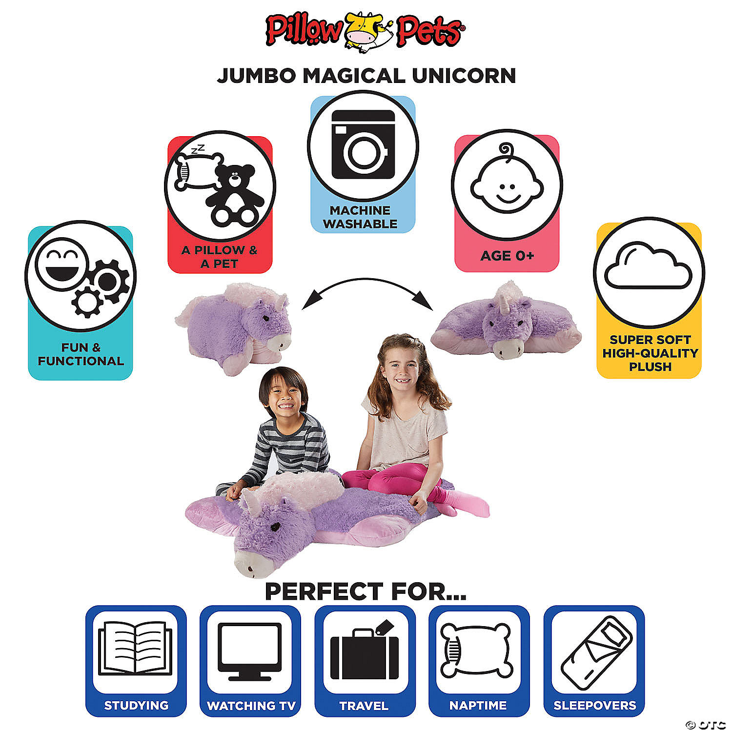 MW Pillow Pet - Magical Unicorn Jumboz 6 MW Pillow Pet - Magical Unicorn Jumboz - Image 4