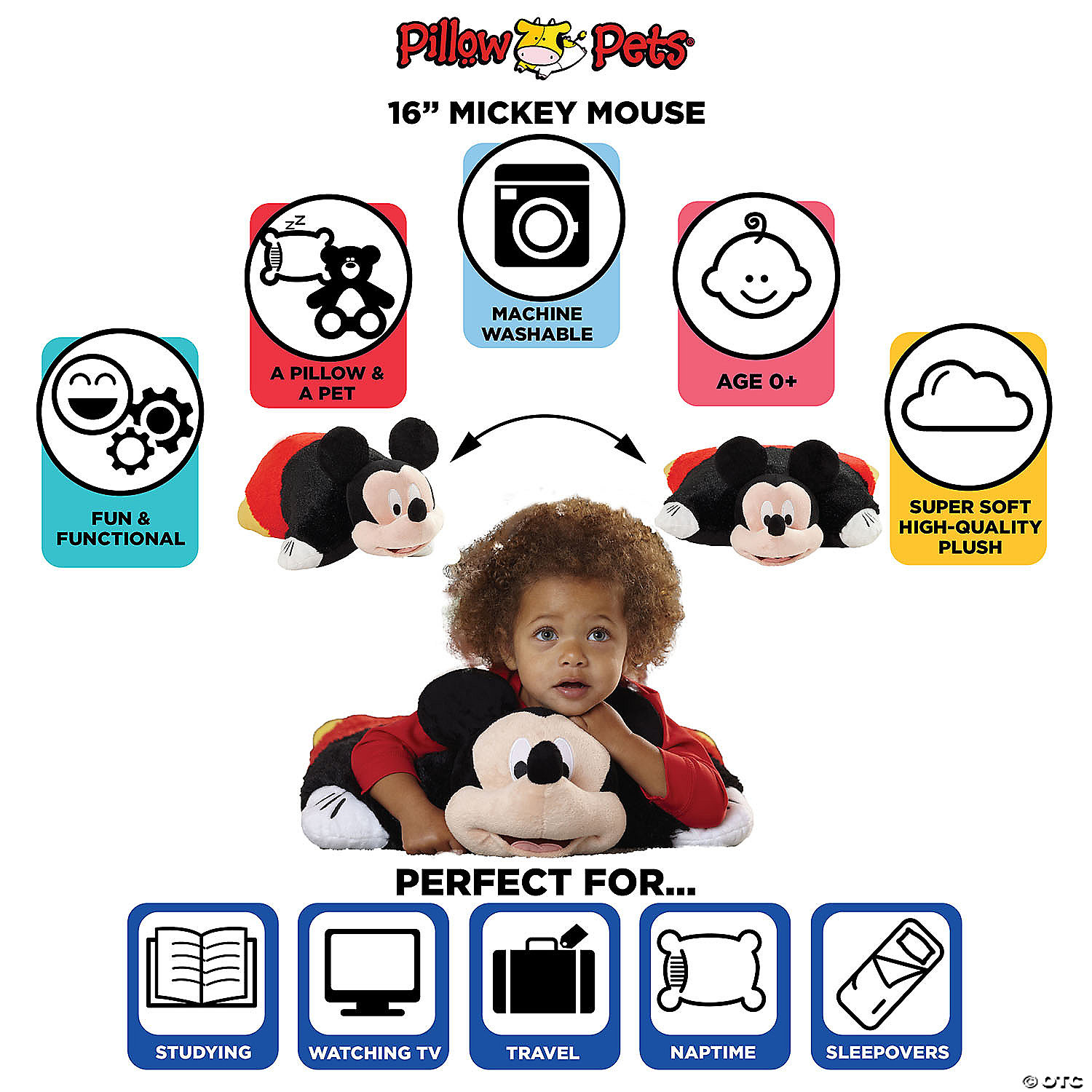 MW Pillow Pet - Mickey Mouse 7 MW Pillow Pet - Mickey Mouse - Image 5