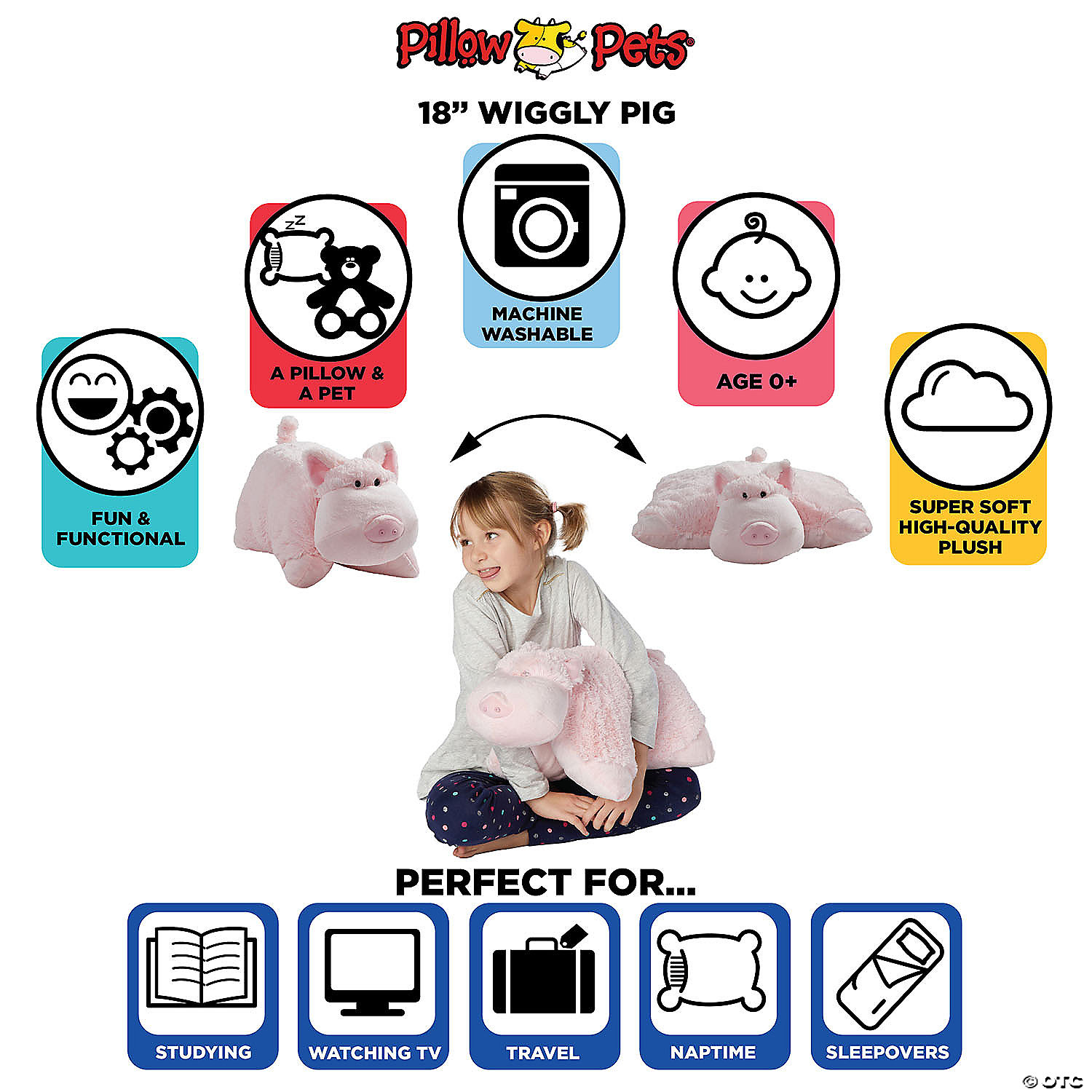 MW Pillow Pet - Wiggly Pig 7 MW Pillow Pet - Wiggly Pig - Image 5