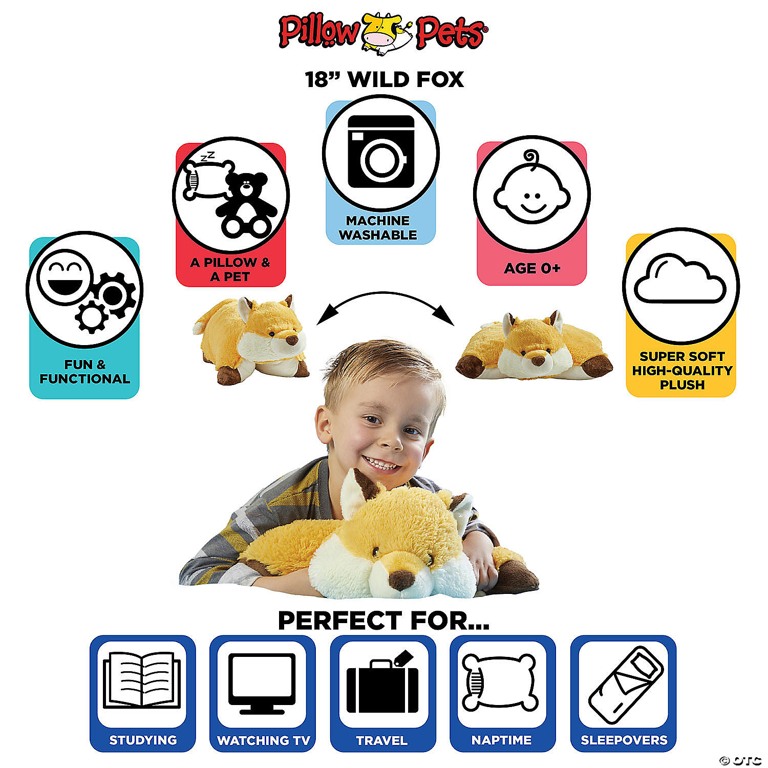 Pillow Pet - Wild Fox MW Pillow Pet - Wild Fox -MindWare SHOP pillow pet wild fox14166789 a03