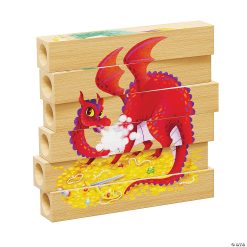 MW Quercetti Mix-N-Match Wood Puzzle, Fantasy Animals -MindWare SHOP quercetti mix n match wood puzzle fantasy animals14272595 a02