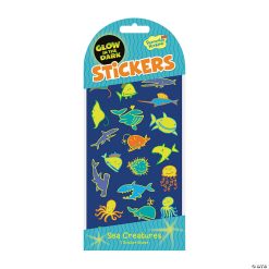 MW Sea Creatures Glow-in-the-dark Stickers: Pack Of 12