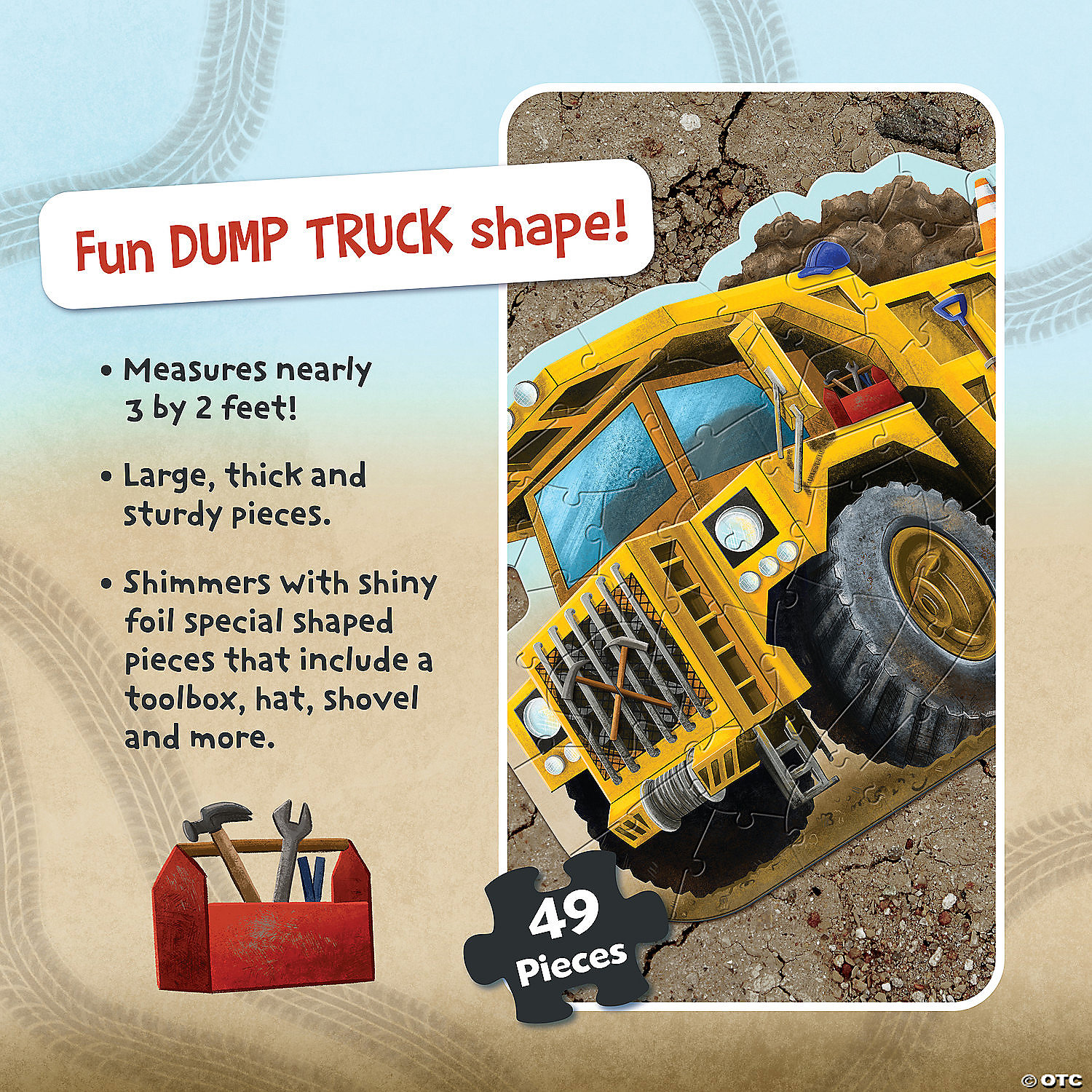 Shiny Dump Truck Floor Puzzle MW Shiny Dump Truck Floor Puzzle -MindWare SHOP shiny dump truck floor puzzlepz54 a02