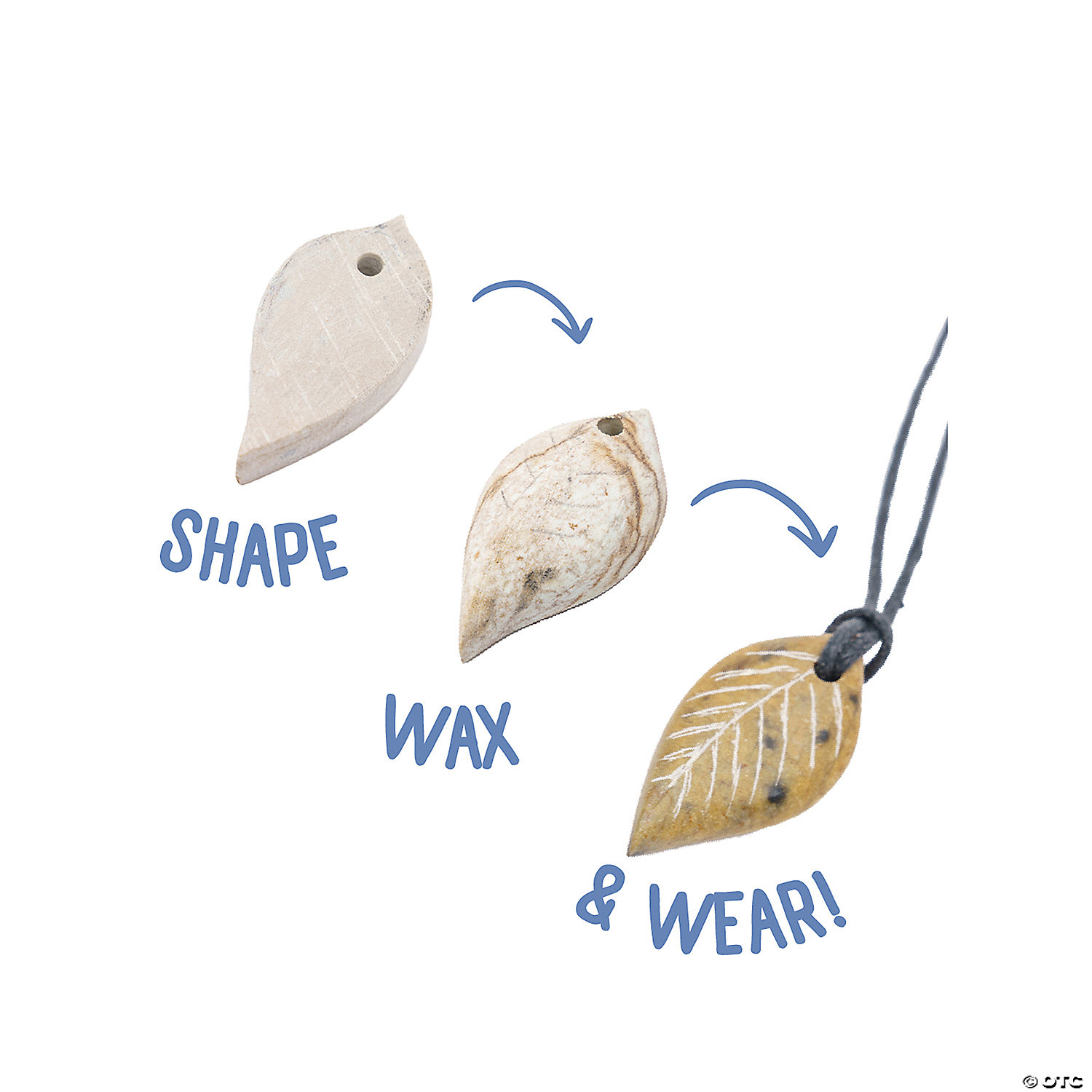 MW Soapstone Jewelry Carving Kits: Leaf 4 MW Soapstone Jewelry Carving Kits: Leaf - Image 2
