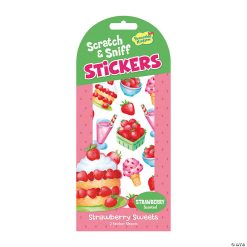 MW Strawberry Sweets Scratch & Sniff Stickers: Pack Of 12