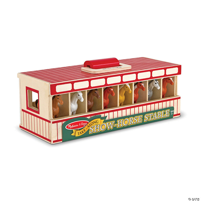 MW Take-Along Show-Horse Stable Play Set 3 MW Take-Along Show-Horse Stable Play Set