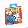 MW Train Time Reusable Sticker Tote -MindWare SHOP train time reusable sticker totesp44