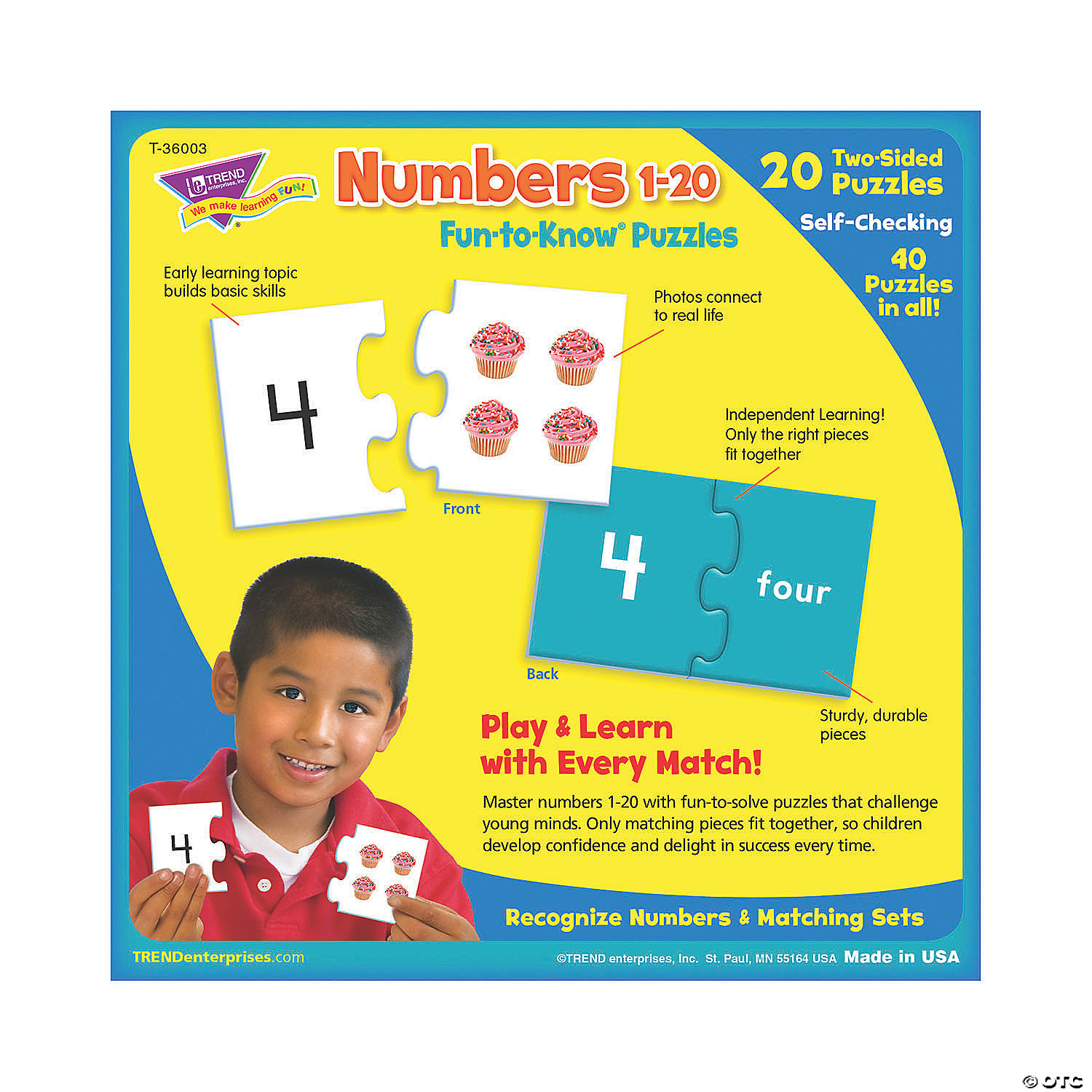 TREND enterprises, Inc. Numbers 1-20 Fun-to-Know® Jigsaw Puzzles Activity MW TREND Enterprises, Inc. Numbers 1-20 Fun-to-Know® Jigsaw Puzzles Activity -MindWare SHOP trend enterprises inc numbers 1 20 fun to know jigsaw puzzles activity13965395 a02