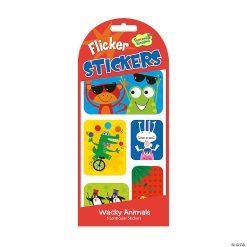 MW Wacky Animals Flicker Stickers: Pack Of 12