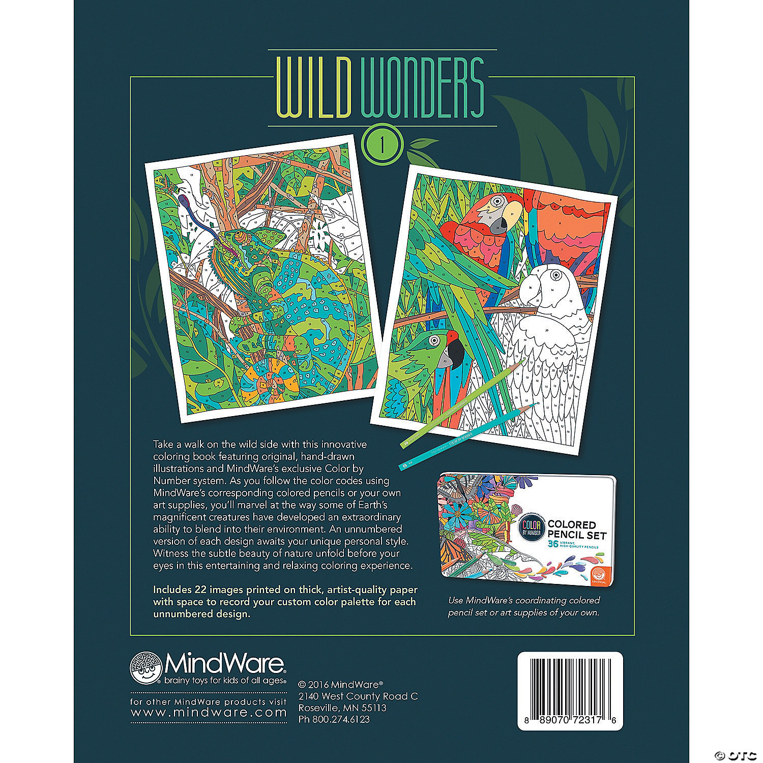 Wild Wonders Color by Number: Book 1 MW Wild Wonders Color By Number: Book 1 -MindWare SHOP wild wonders color by number book 113767360 a01